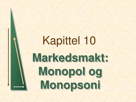 Markedsmakt: Monopol og Monopsoni