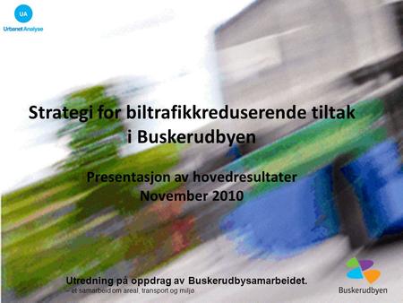 Strategi for biltrafikkreduserende tiltak i Buskerudbyen