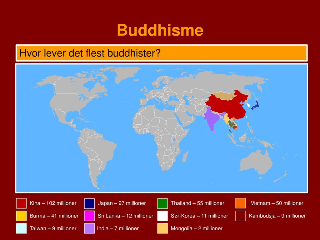 Buddhisme Hvor lever det flest buddhister