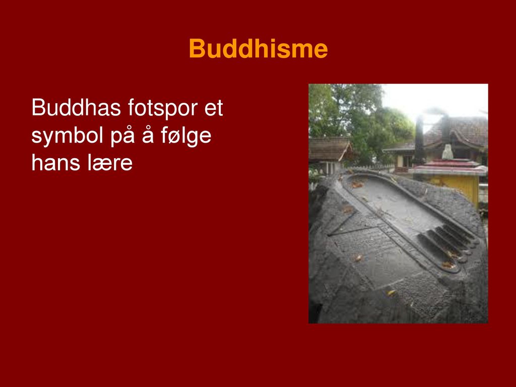 Buddhisme Buddhas fotspor et symbol på å følge hans lære