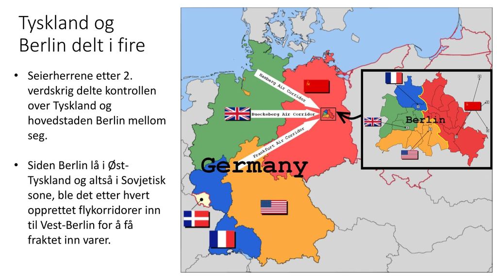 Tyskland og Berlin delt i fire