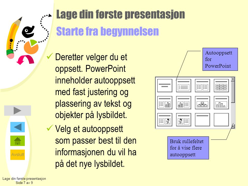 Lage din første presentasjon Starte fra begynnelsen