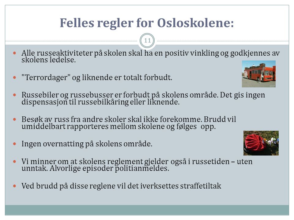 Felles regler for Osloskolene: