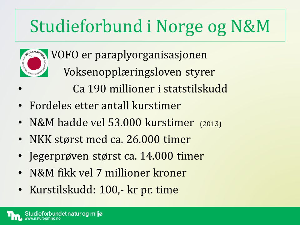 Studieforbund i Norge og N&M