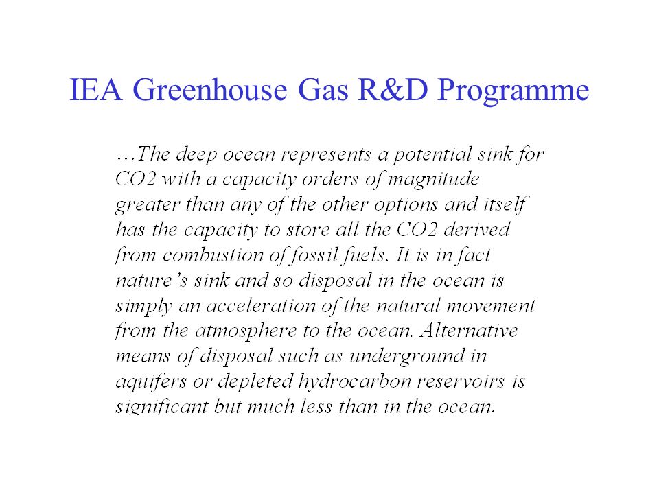 IEA Greenhouse Gas R&D Programme
