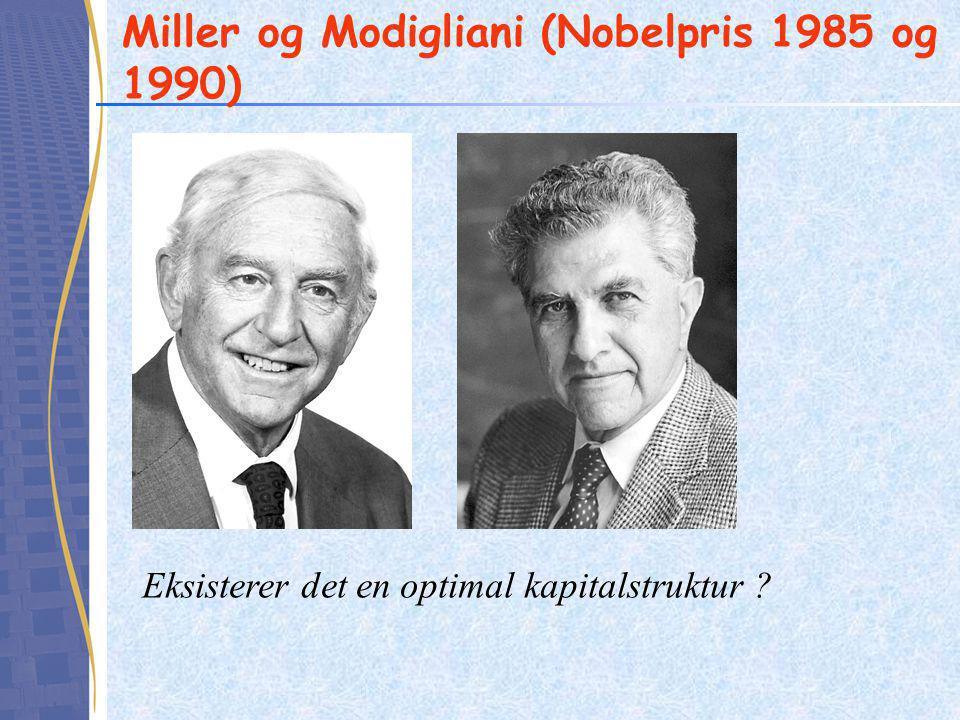 Miller og Modigliani (Nobelpris 1985 og 1990)