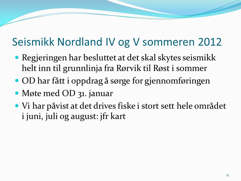 Seismikk Nordland IV og V sommeren 2012