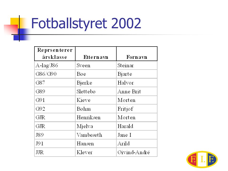 Fotballstyret 2002