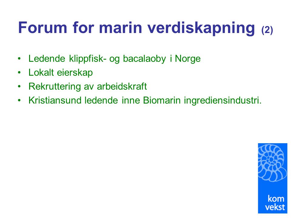 Forum for marin verdiskapning (2)