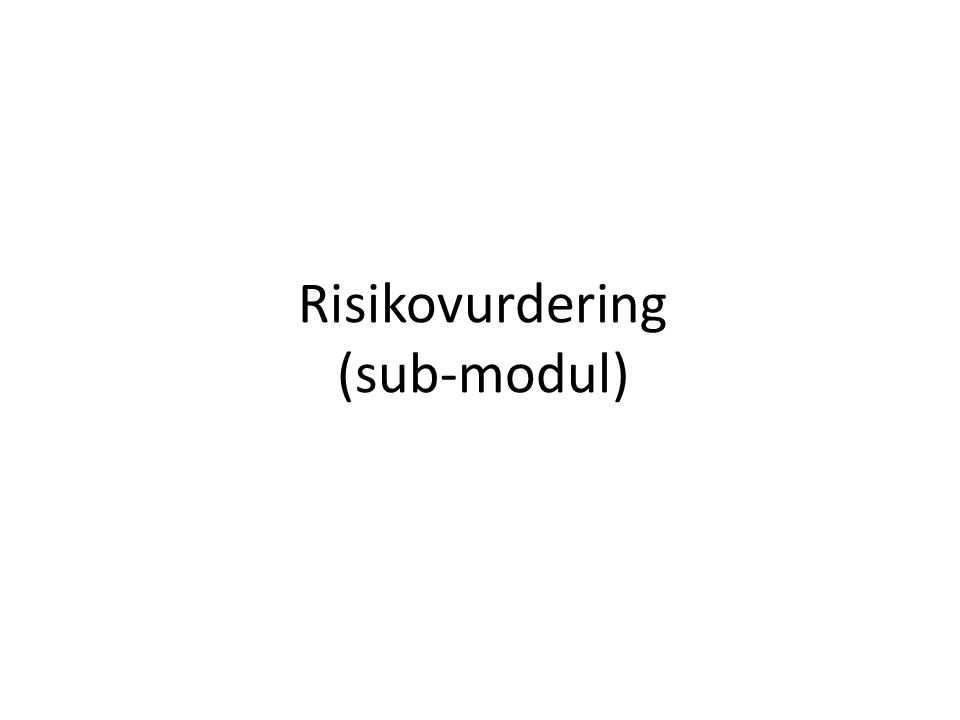 Risikovurdering (sub-modul)
