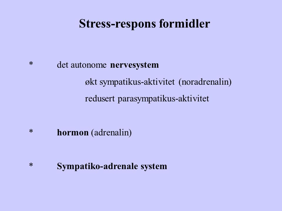 Stress-respons formidler