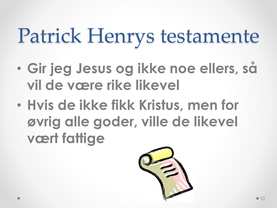 Patrick Henrys testamente