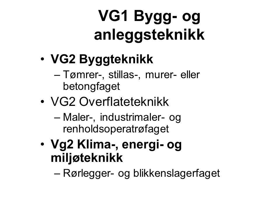 VG1 Bygg- og anleggsteknikk