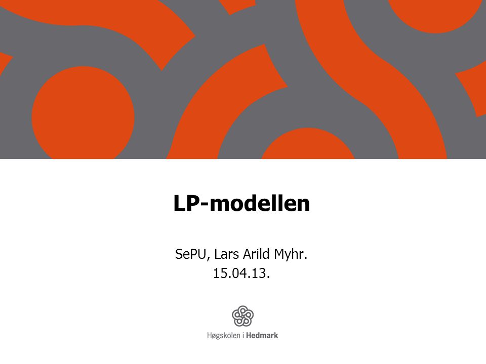 LP-modellen SePU, Lars Arild Myhr