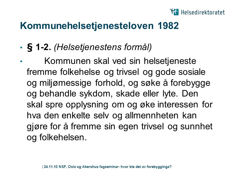 Kommunehelsetjenesteloven 1982