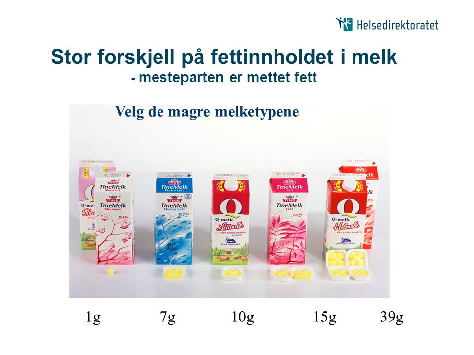 Stor forskjell på fettinnholdet i melk - mesteparten er mettet fett
