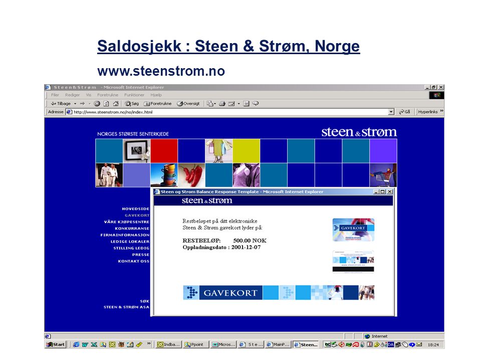 Saldosjekk : Steen & Strøm, Norge