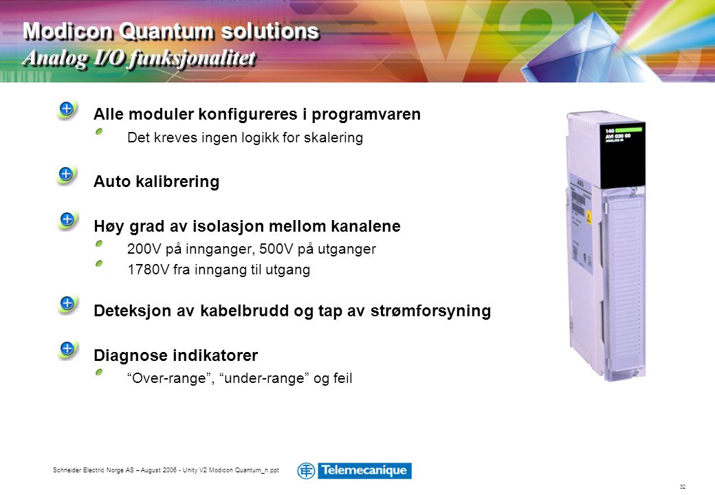 Modicon Quantum solutions Analog I/O funksjonalitet