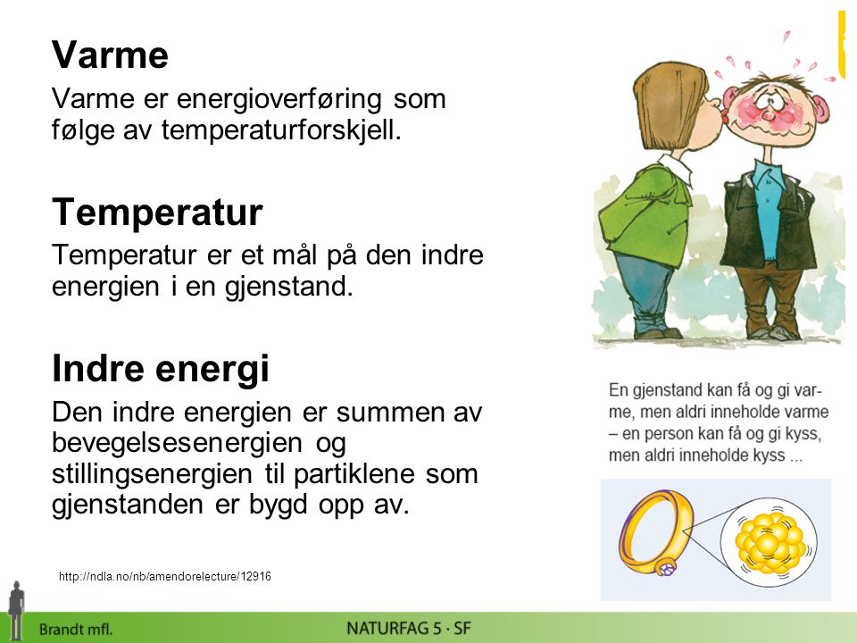 Varme Temperatur Indre energi