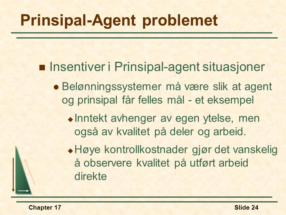 Prinsipal-Agent problemet
