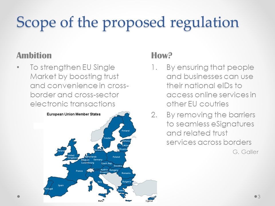 Scope of the proposed regulation