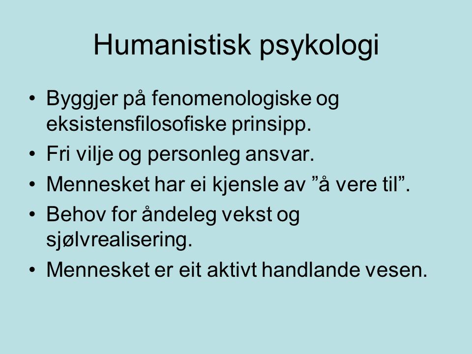 Humanistisk psykologi