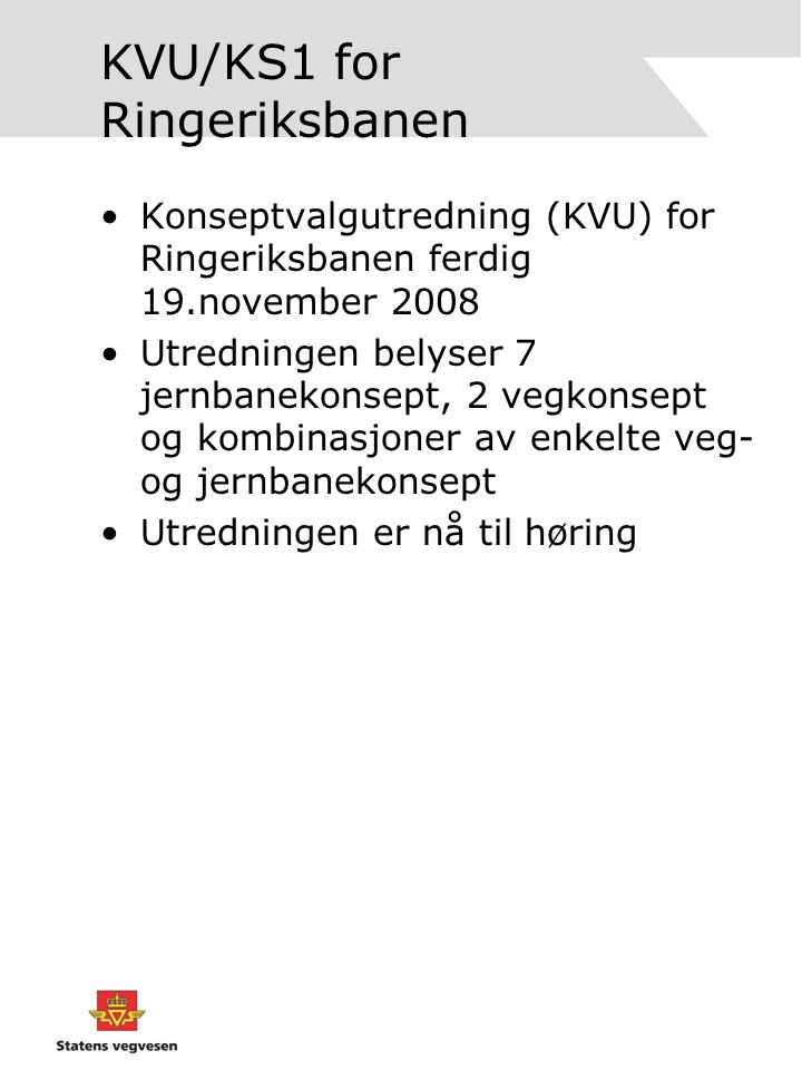 KVU/KS1 for Ringeriksbanen