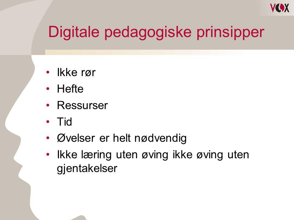 Digitale pedagogiske prinsipper
