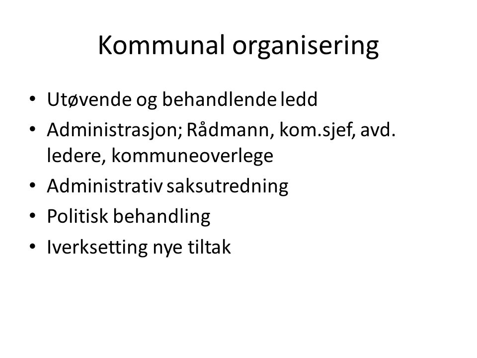 Kommunal organisering