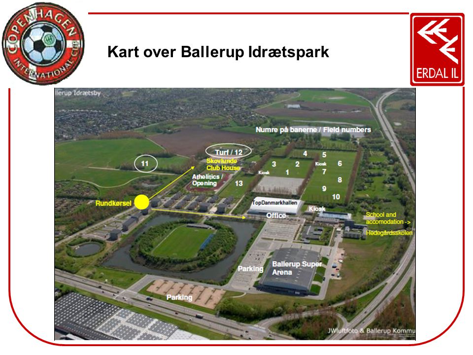 Kart over Ballerup Idrætspark