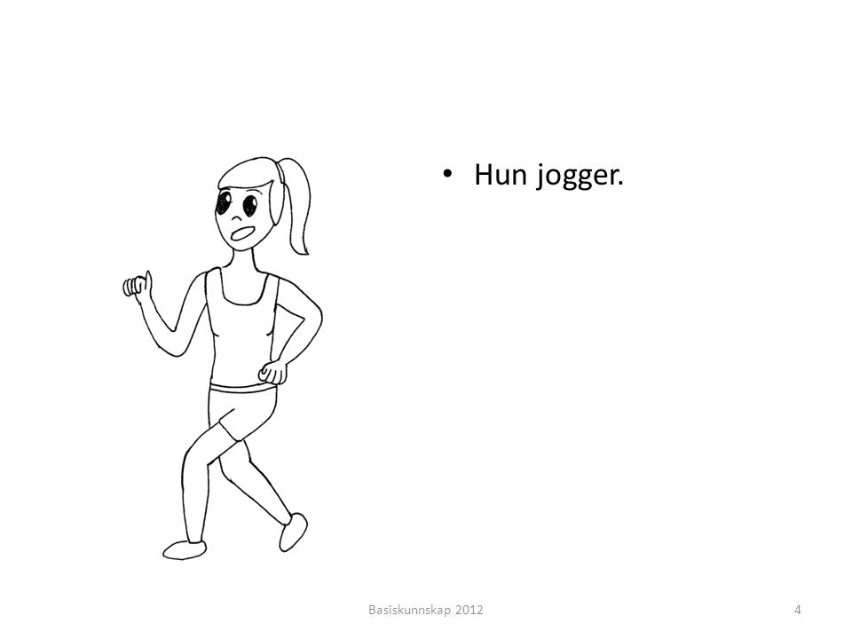 Hun jogger. Basiskunnskap 2012