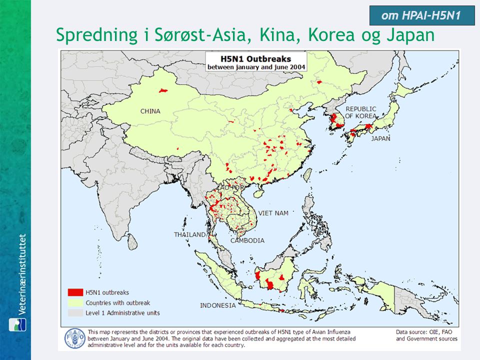 Spredning i Sørøst-Asia, Kina, Korea og Japan