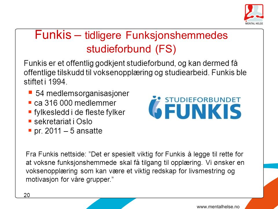 Funkis – tidligere Funksjonshemmedes studieforbund (FS)