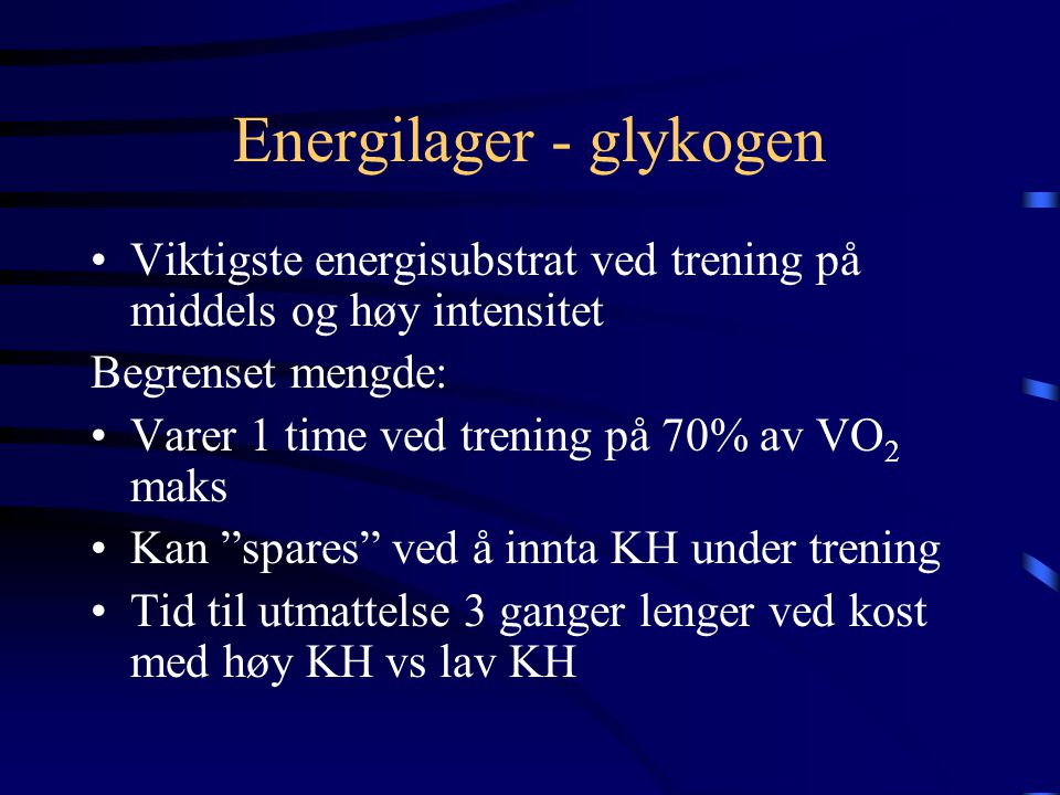 Energilager - glykogen