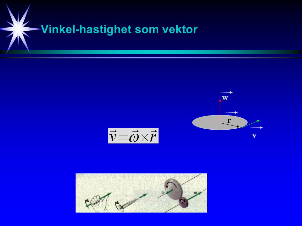 Vinkel-hastighet som vektor