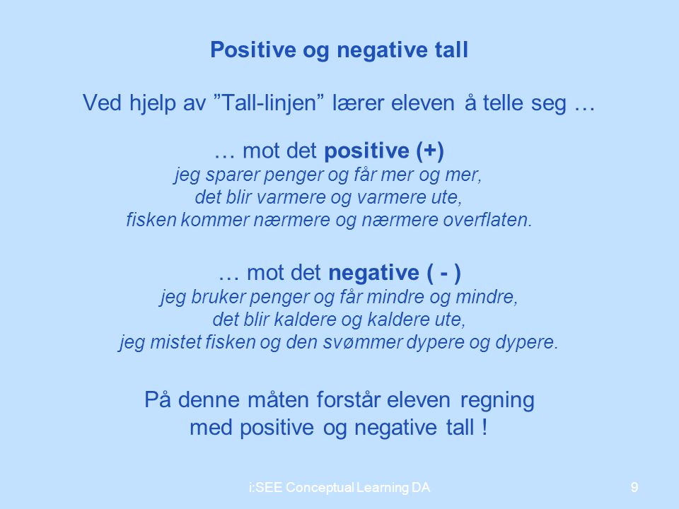 Positive og negative tall