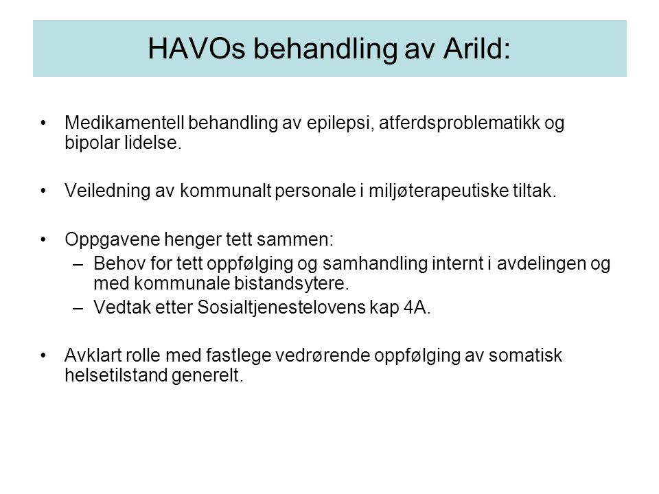 HAVOs behandling av Arild: