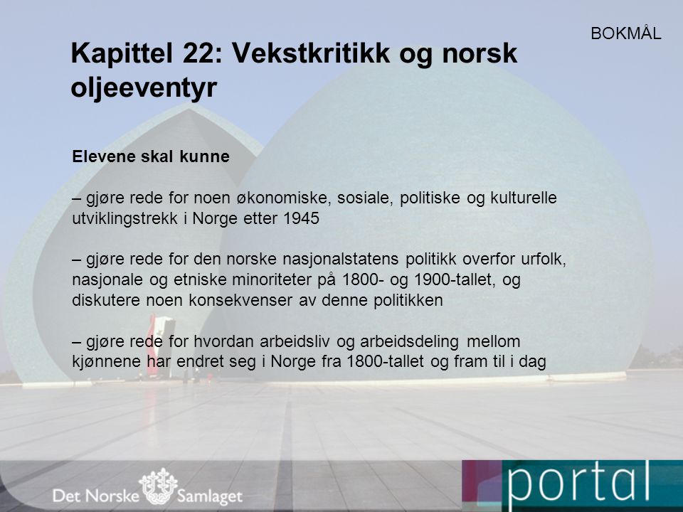 Kapittel 22: Vekstkritikk og norsk oljeeventyr
