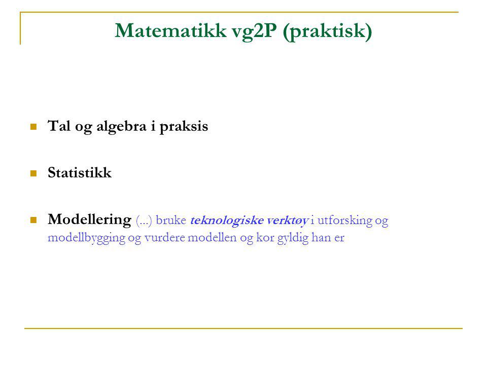 Matematikk vg2P (praktisk)