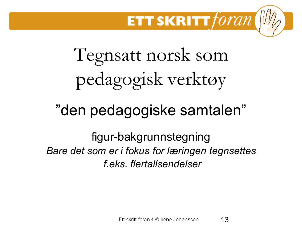 Tegnsatt norsk som pedagogisk verktøy
