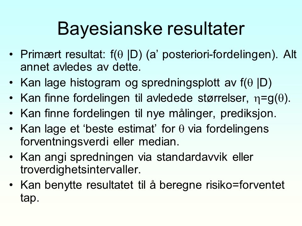 Bayesianske resultater