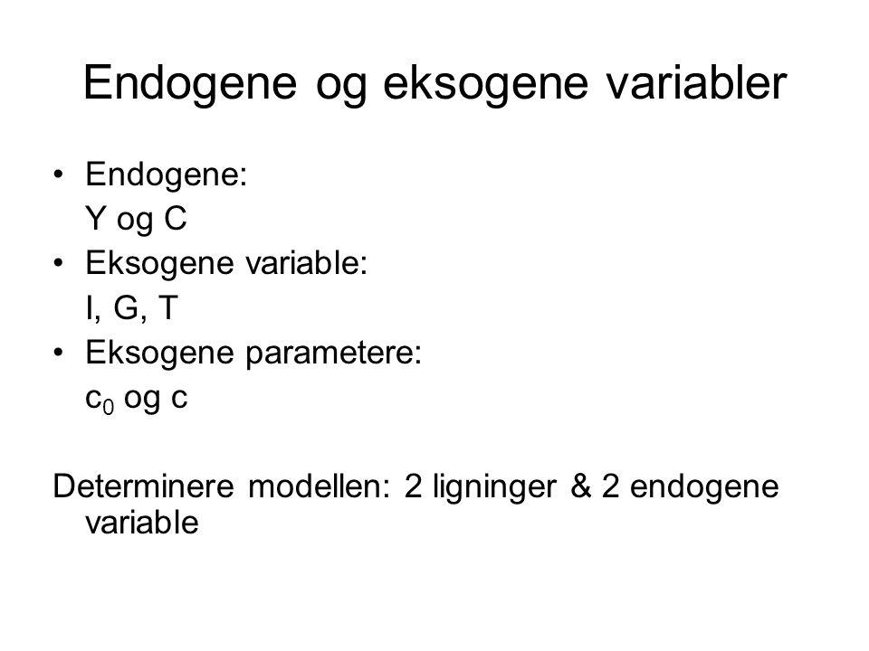 Endogene og eksogene variabler