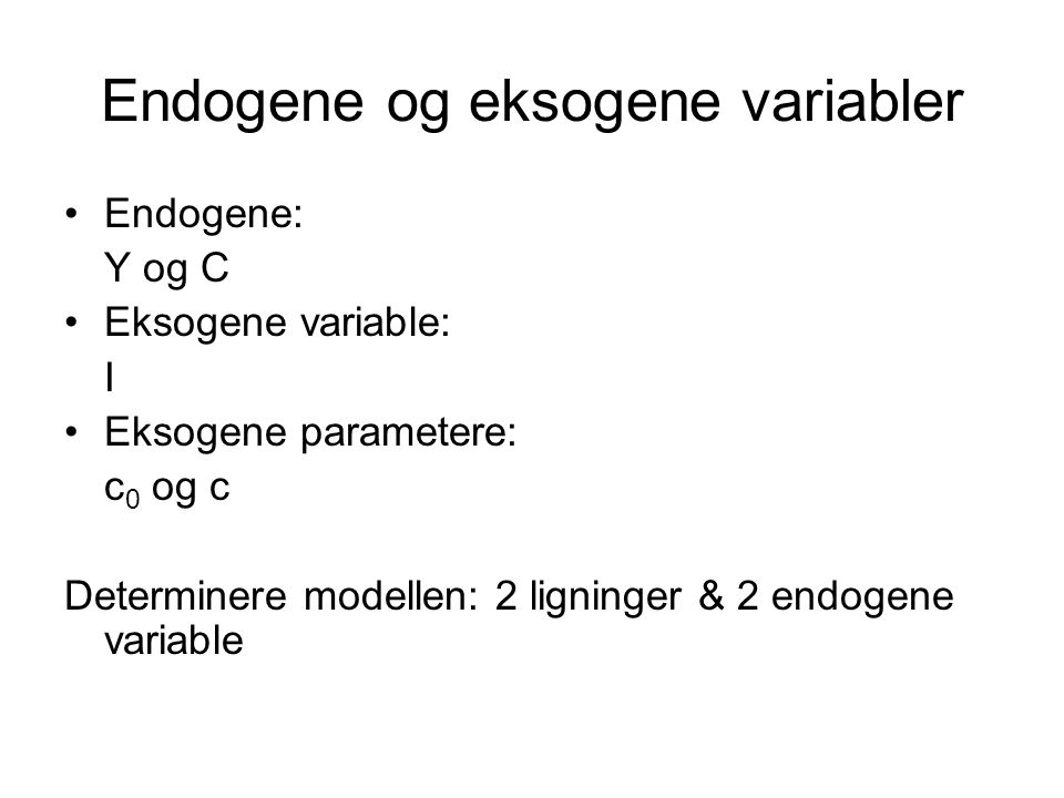 Endogene og eksogene variabler