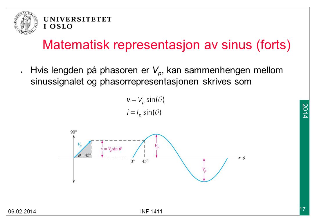 Matematisk representasjon av sinus (forts)