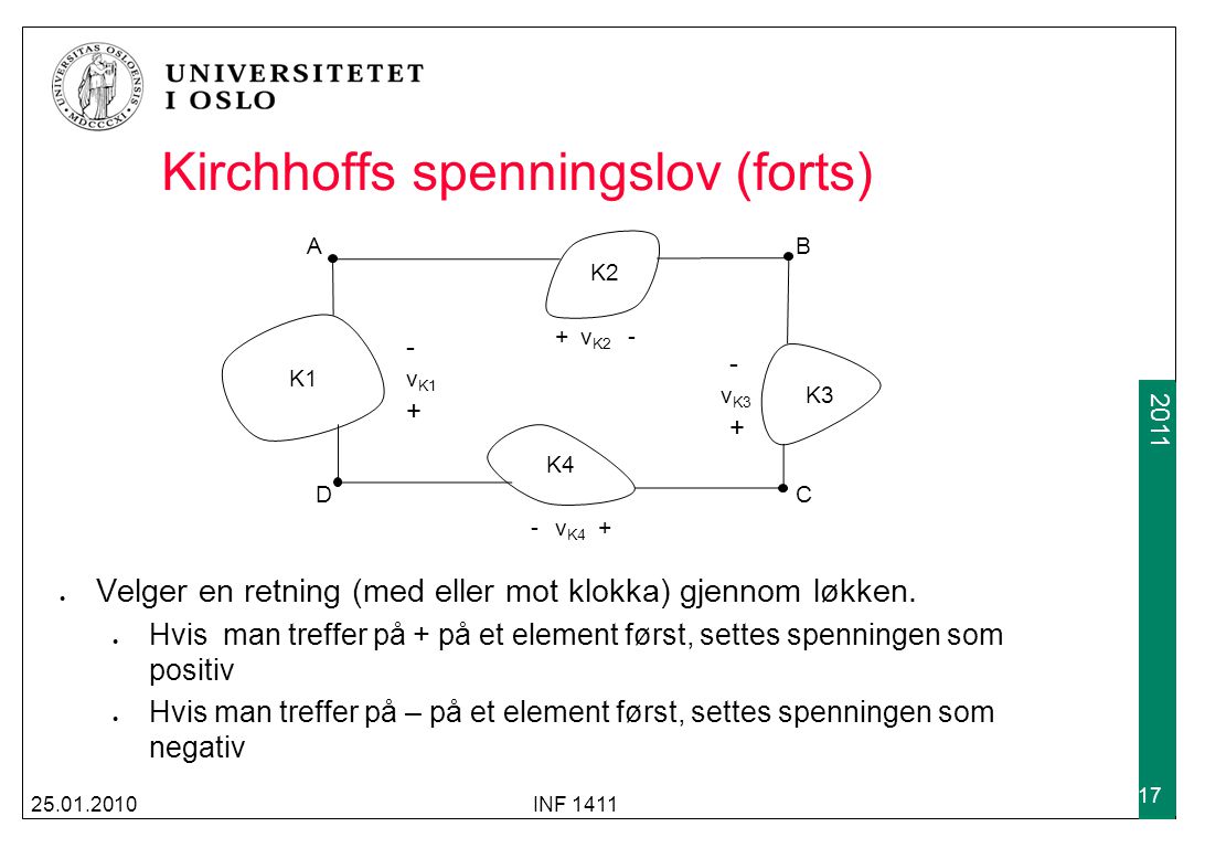 Kirchhoffs spenningslov (forts)