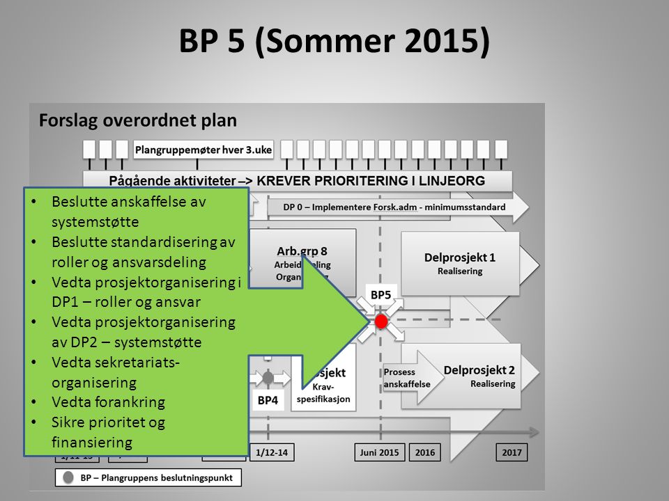 BP 5 (Sommer 2015) Beslutte anskaffelse av systemstøtte