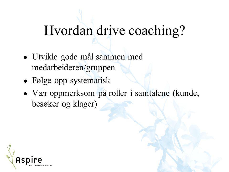 Hvordan drive coaching