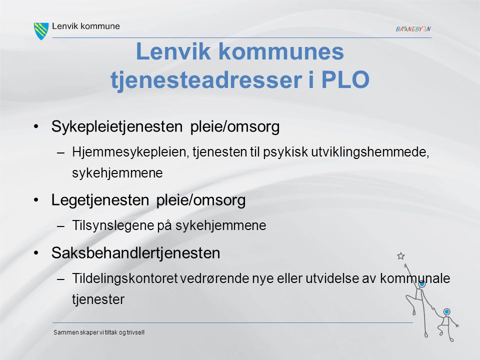 Lenvik kommunes tjenesteadresser i PLO