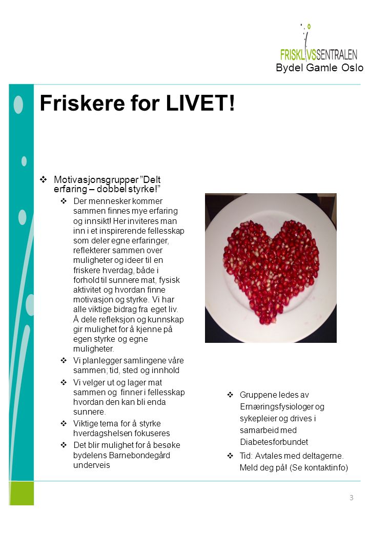 Friskere for LIVET! Bydel Gamle Oslo