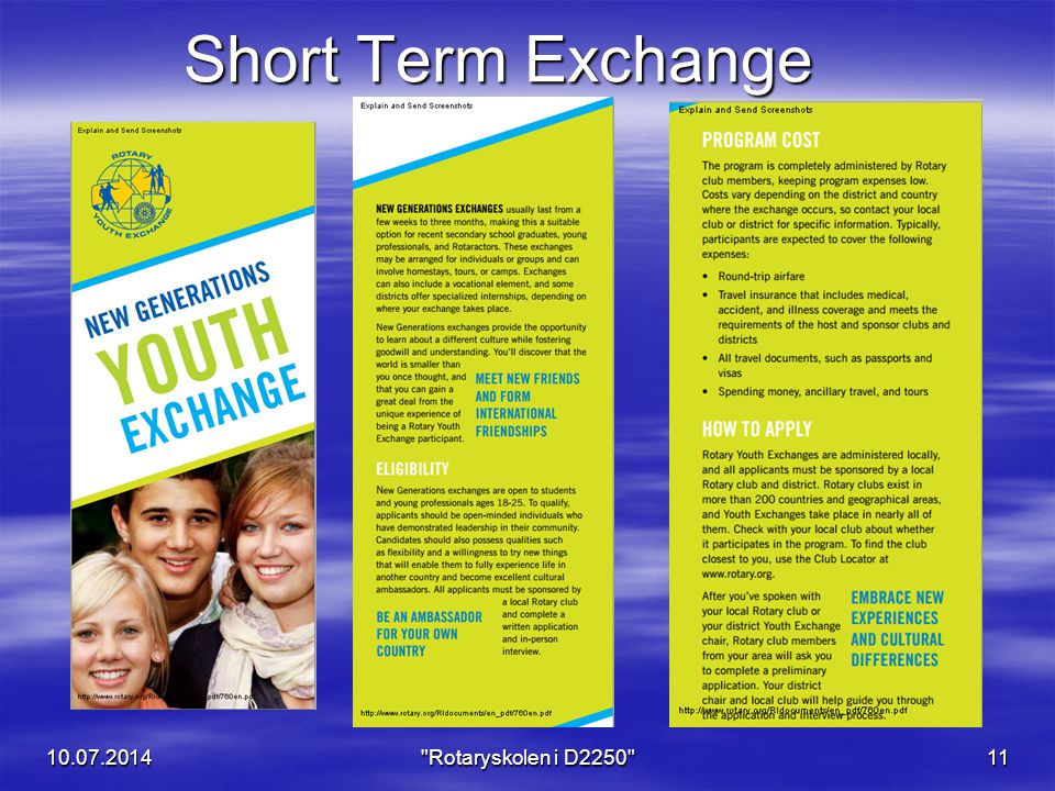 Short Term Exchange Rotaryskolen i D2250